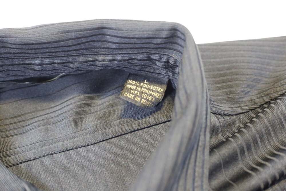 Metropolitan View Short Sleeve Textured Pinstripe Button Down Shirt - Picture 4 of 7